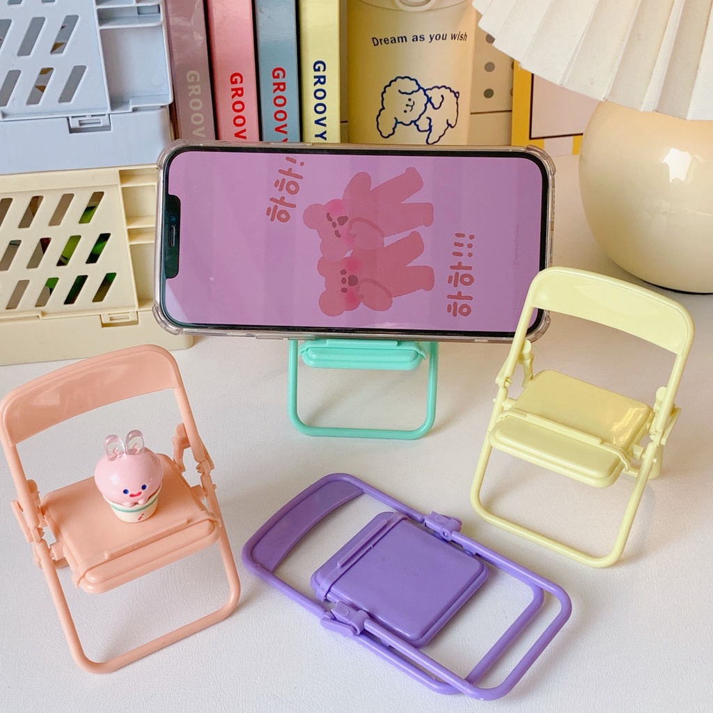 STAND HOLDER HP MACARON MODEL KURSI / KURSI HP MACARON / KURSI HP LIPAT STANDING