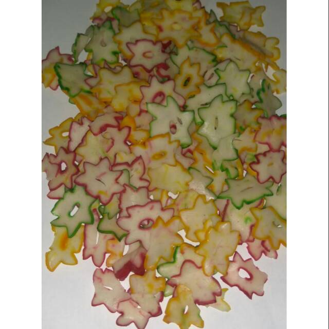 

Kerupuk tersanjung bintang warna warni 250 gr