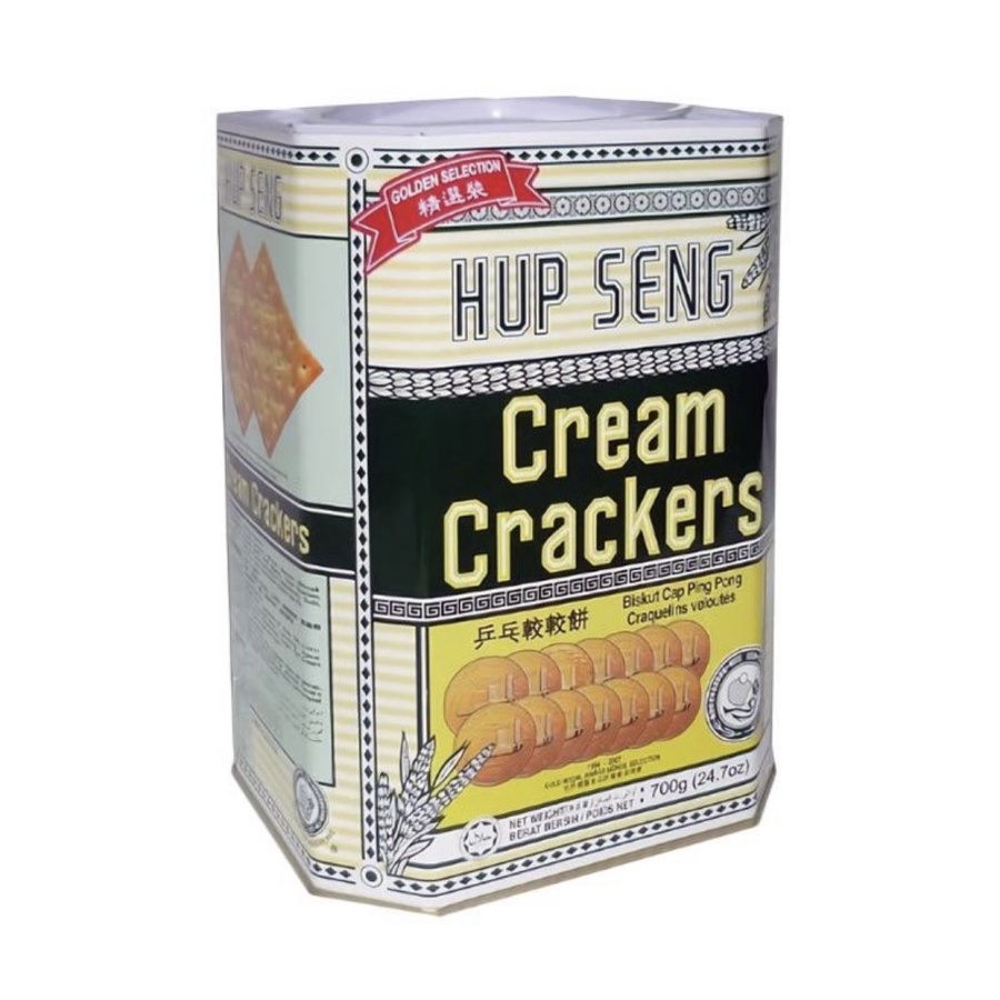 HUP SENG Cream Crackers Biskuit  Kaleng 700gr - Hupseng -Hufseng