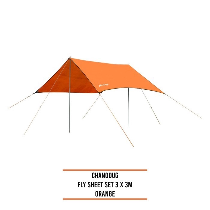 Flysheet Chanodug Dengan Tiang Pole Fly Sheet Tenda Camping Shelter