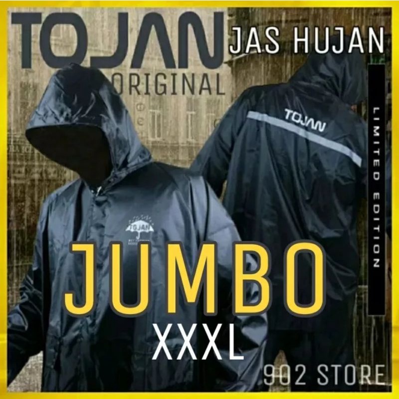 JAS HUJAN JUMBO by TOJAN Jas Hujan Pria Jumbo Big Size XXXL Mantel Dewasa Set Setelan Besar Orang Ge