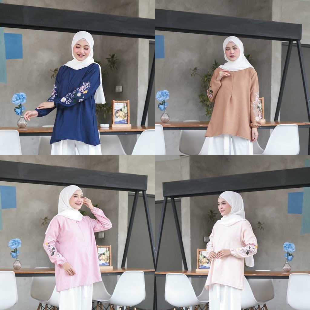 DISKON AZLIA BLOUSE - FLOTTILICIOUS / ATASAN MURAH / BLOUSE MURAH / GROSIR BAJU ONLINE