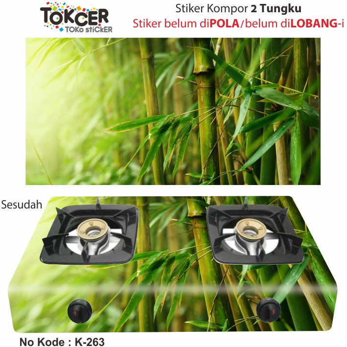 Stiker Kompor 2 Tungku MONSTERA