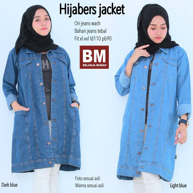 JAKET JEANS - HIJABERS JACKET - JAKET WANITA - JAKET JEANS WANITA