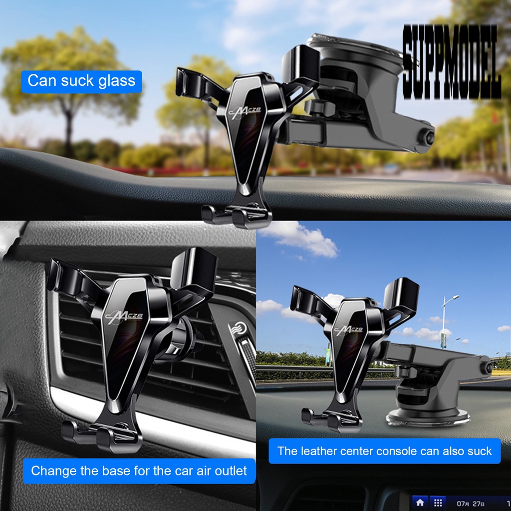 Holder Smartphone Bahan ABS Rotasi 360 Derajat Dengan Sensor Gravitasi Untuk Mobil SUV