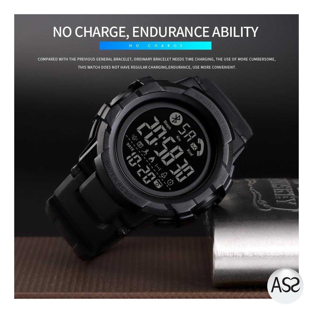 ASS Shop - SKMEI Jam Tangan Smartwatch Pria Bluetooth Pedometer - 1501