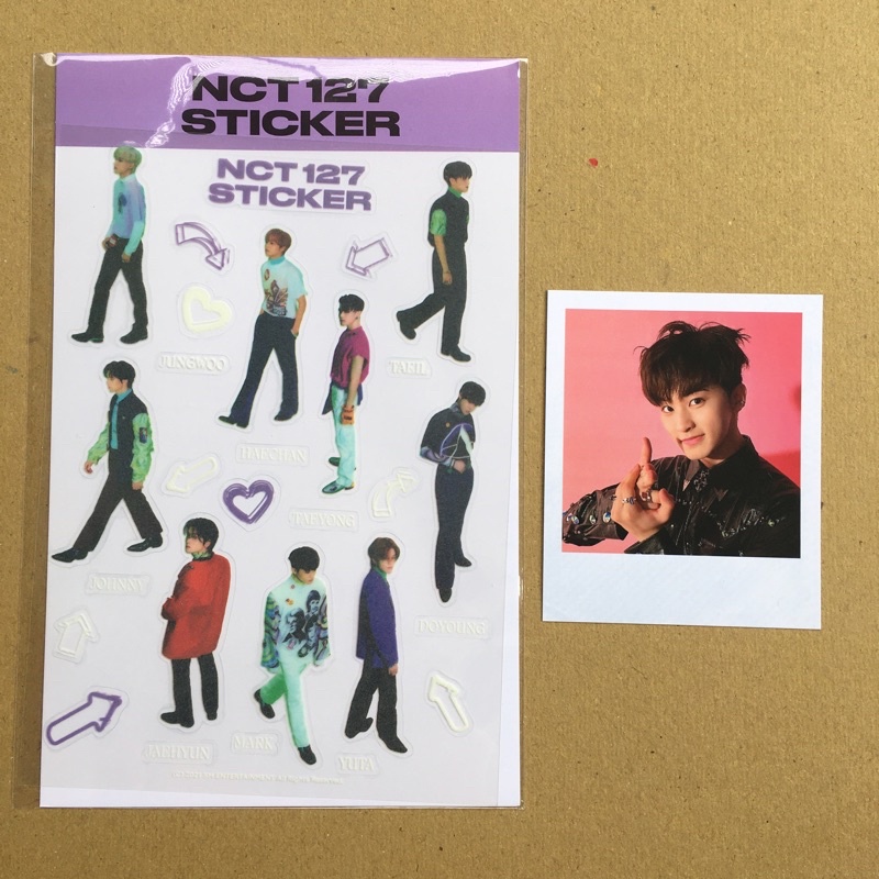 [ ready take all ] MD merch Glow in the dark gitd sticker nct 127 official photocard pc album mark p