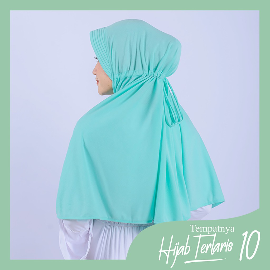 PROMO COD - TERMURAH!! Jilbab Serut Kaos - Hijab Santai Homestatis Size L - Khimar Instan