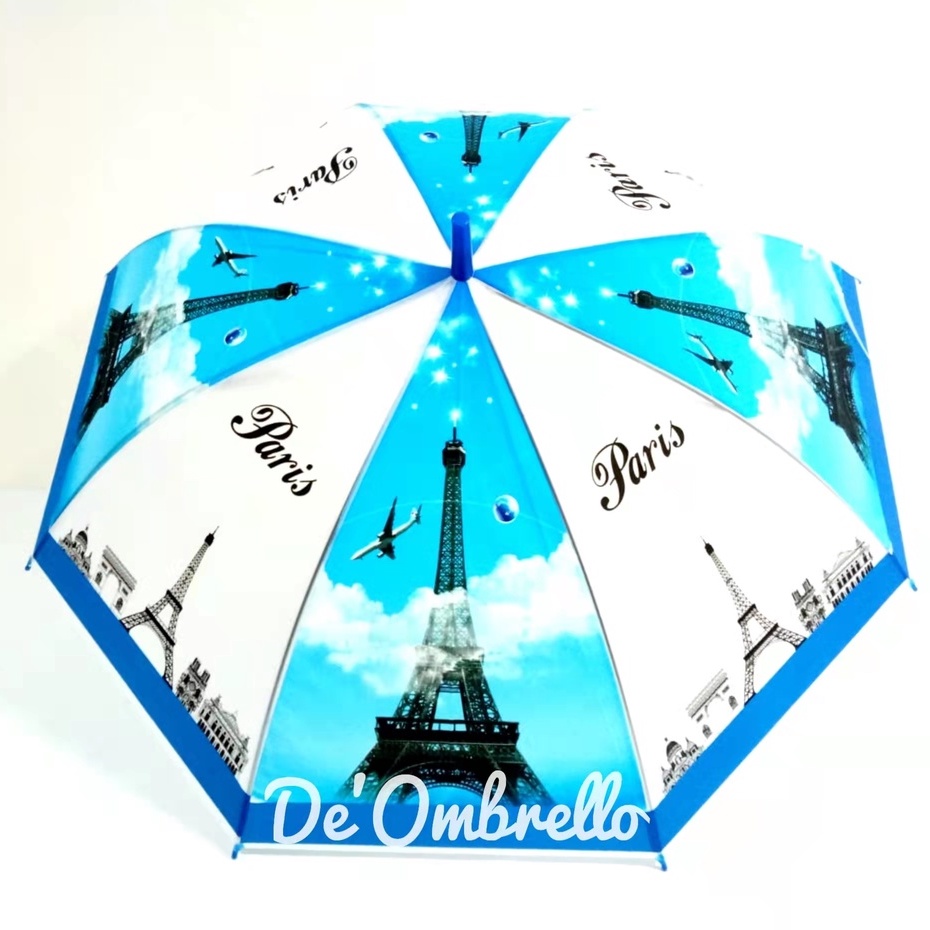 (A-19)Payung Tanggung PVC Dewasa 8 Sisi Motif Paris