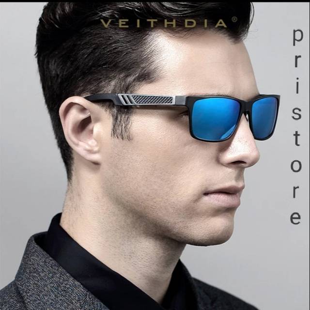 Kacamata polarized Veithdia 6560 alumunium Alloy pria wanita