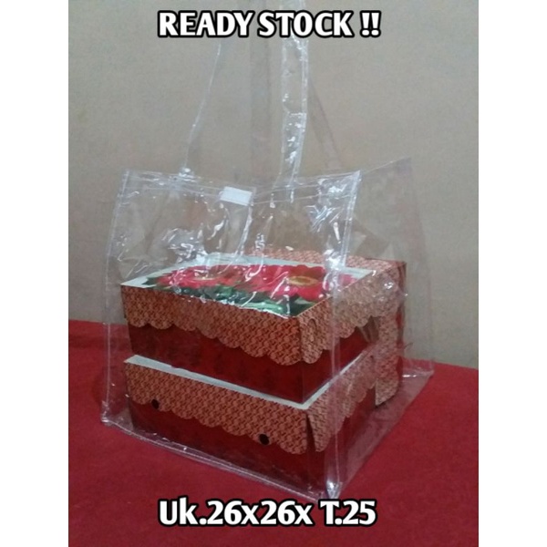 READY STOCK MURAH  TAS MIKA POLOS UK.BESAR UTK KOTAK NASI 25x25,22x22,20x20/GOODIEBAG MIKA POLOS/HAM