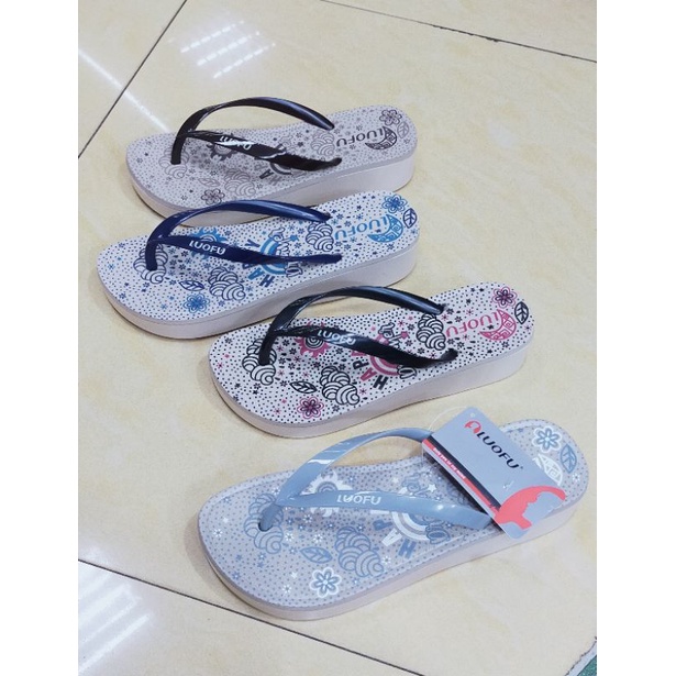 SANDAL CEWEK KARET LUOFU ORIGINAL MODEL JAPIT F-2268