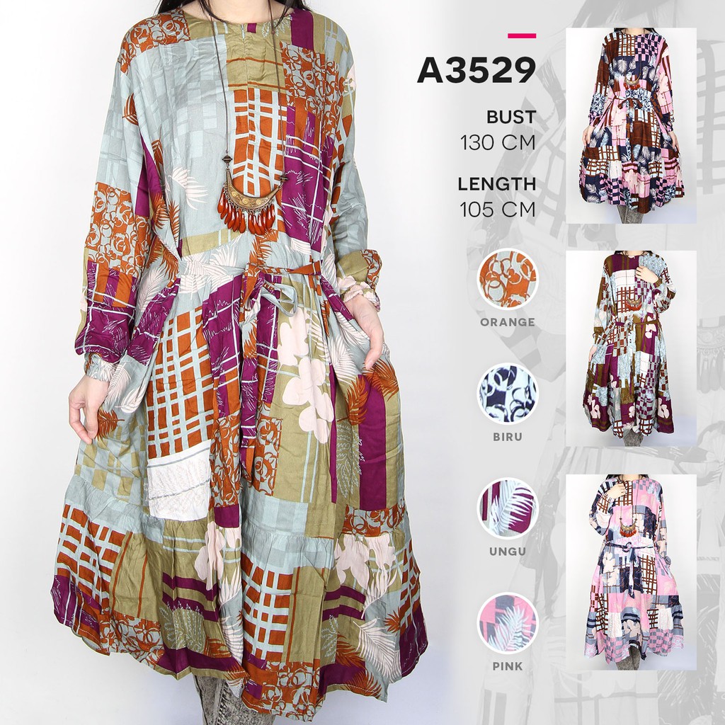 Maliju Tunik Jumbo Rempel Resleting Busui Katun - A3529