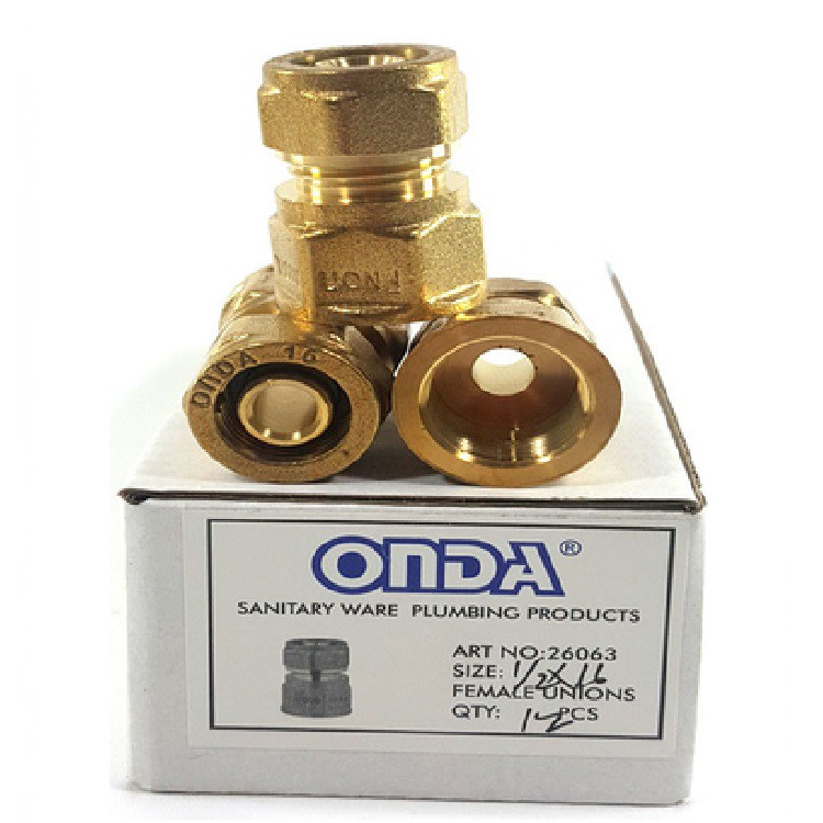 ONDA Female Union 6063 Female Straight Socket Drat Dalam Pipa Air Panas 1/2&quot;