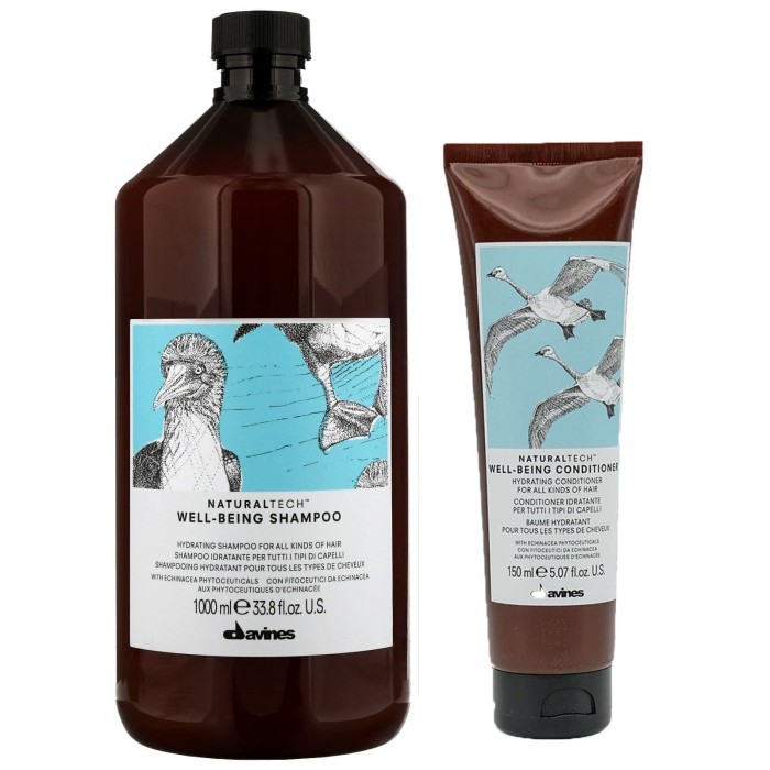 Davines Wellbeing Shampoo 1000ml + Davines Wellbeing Conditioner 150ml