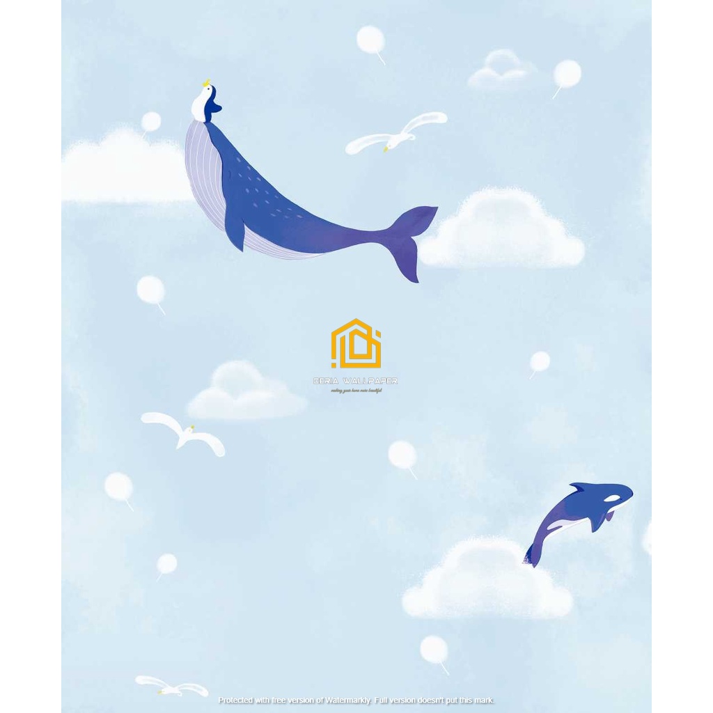 Wallpaper Dinding Motif Anak (Ikan & burung) DREAMLAND D7-1 D8-4