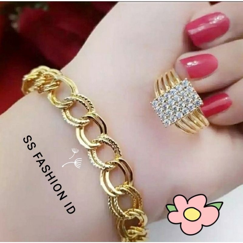 Gelang sisik free cincin mata baris anti karat anti luntur