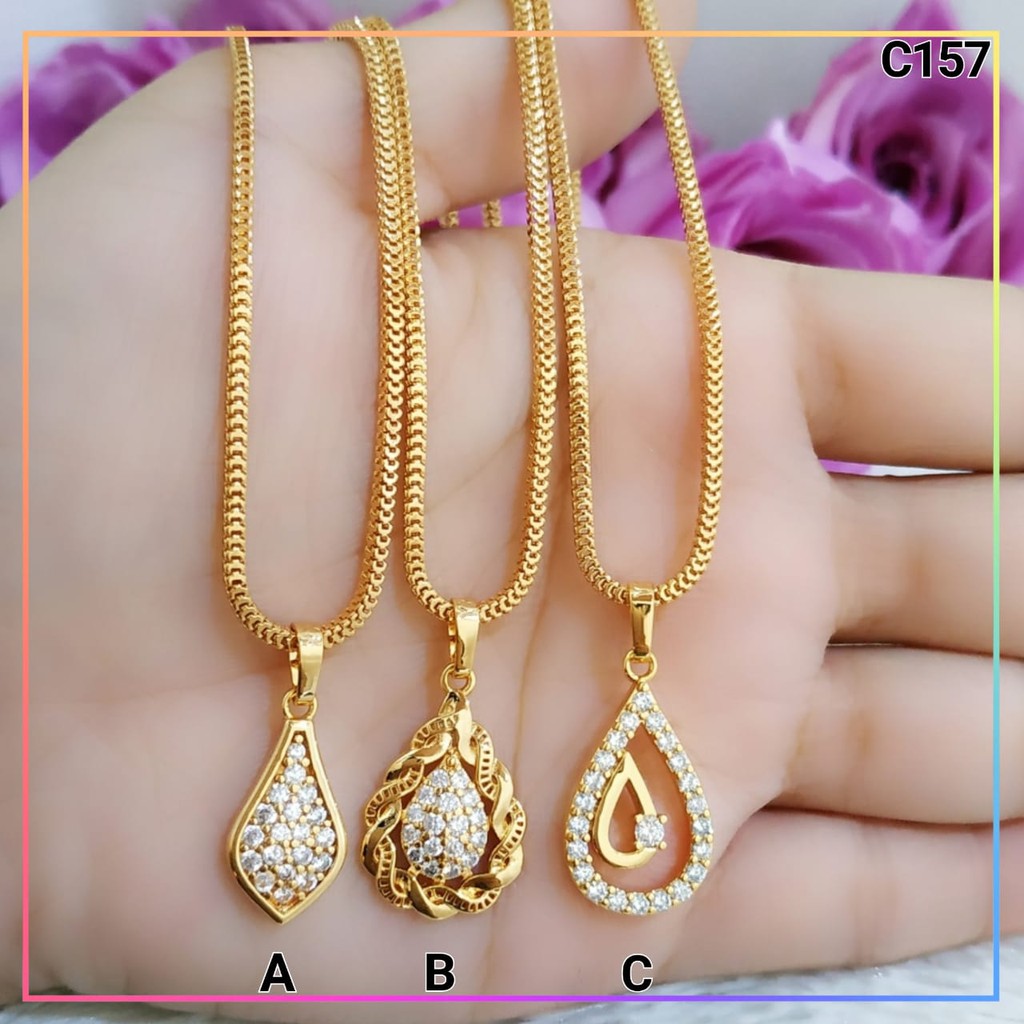  kalung  xuping kalung  dewasa  love permata full kilau rantai 