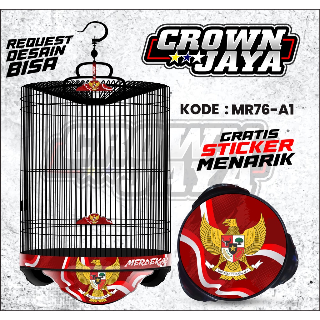 Stiker Sangkar Murai BNR - Stiker Tebok murai NO 1 NO 2 NO 3 Custom Desain - Stiker Decal Kandang Bu