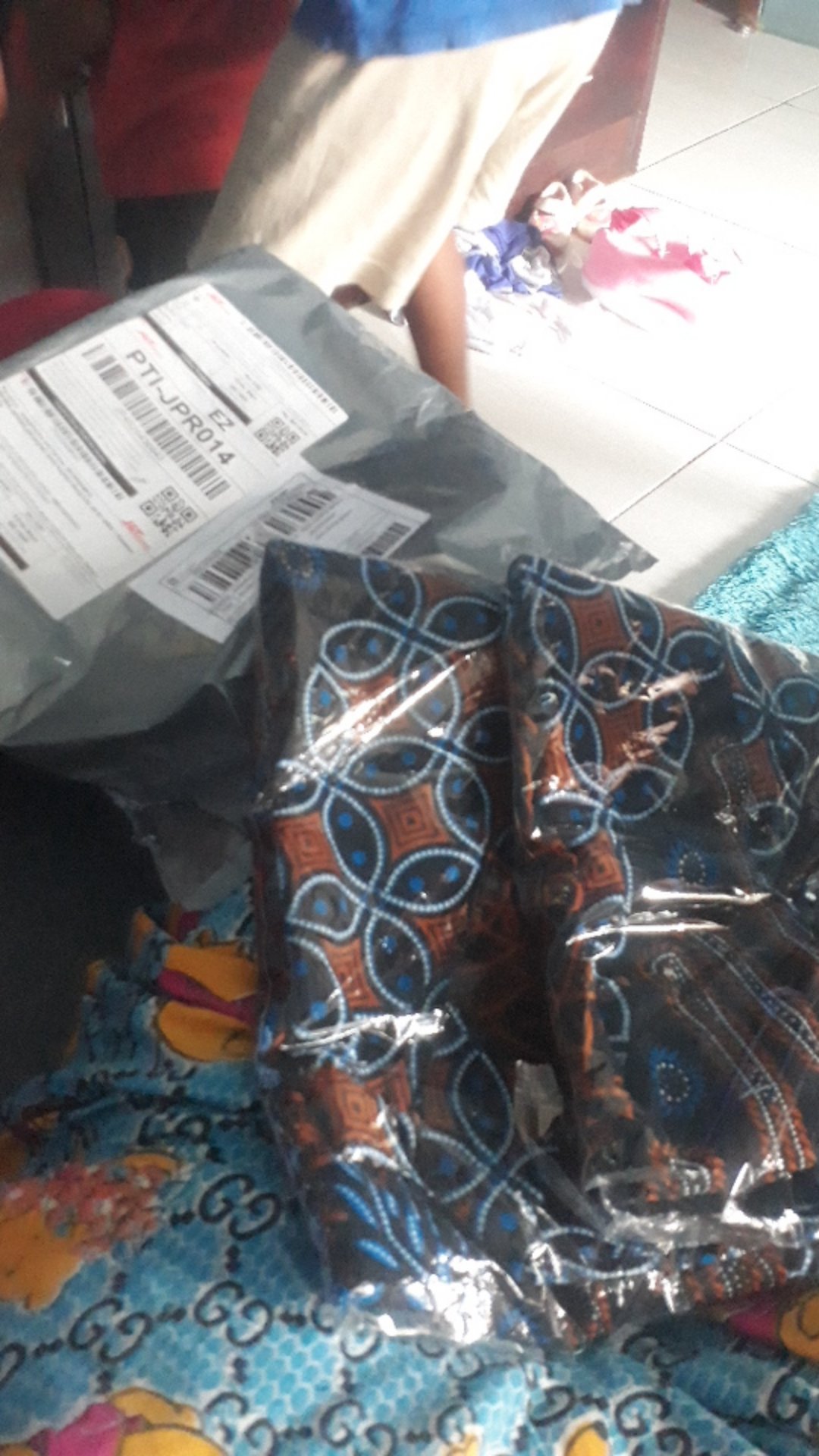 Batik Ayah Couple Anak Cowok Seno Biru Terbaru Original