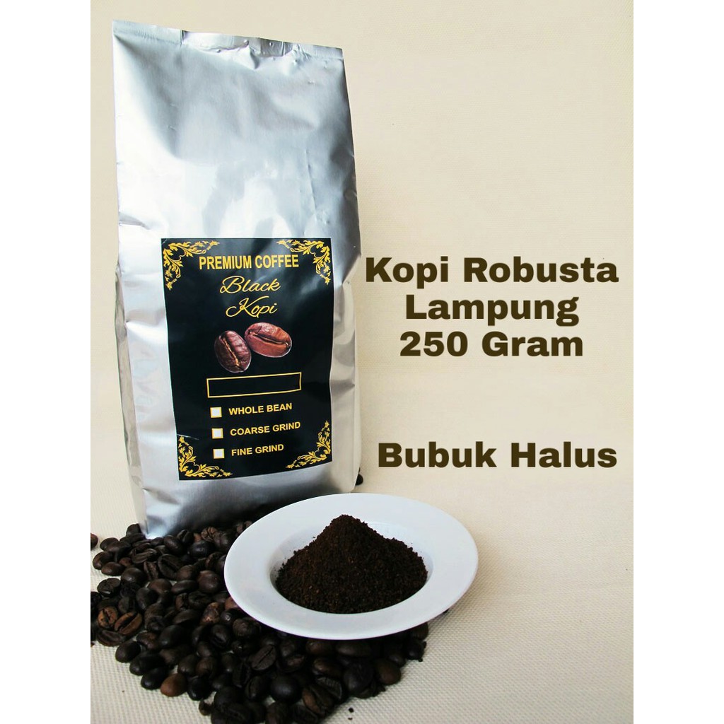 

KOPI LAMPUNG 250 GRAM - KOPI ROBUSTA LAMPUNG 250 GRAM - BUBUK HALUS