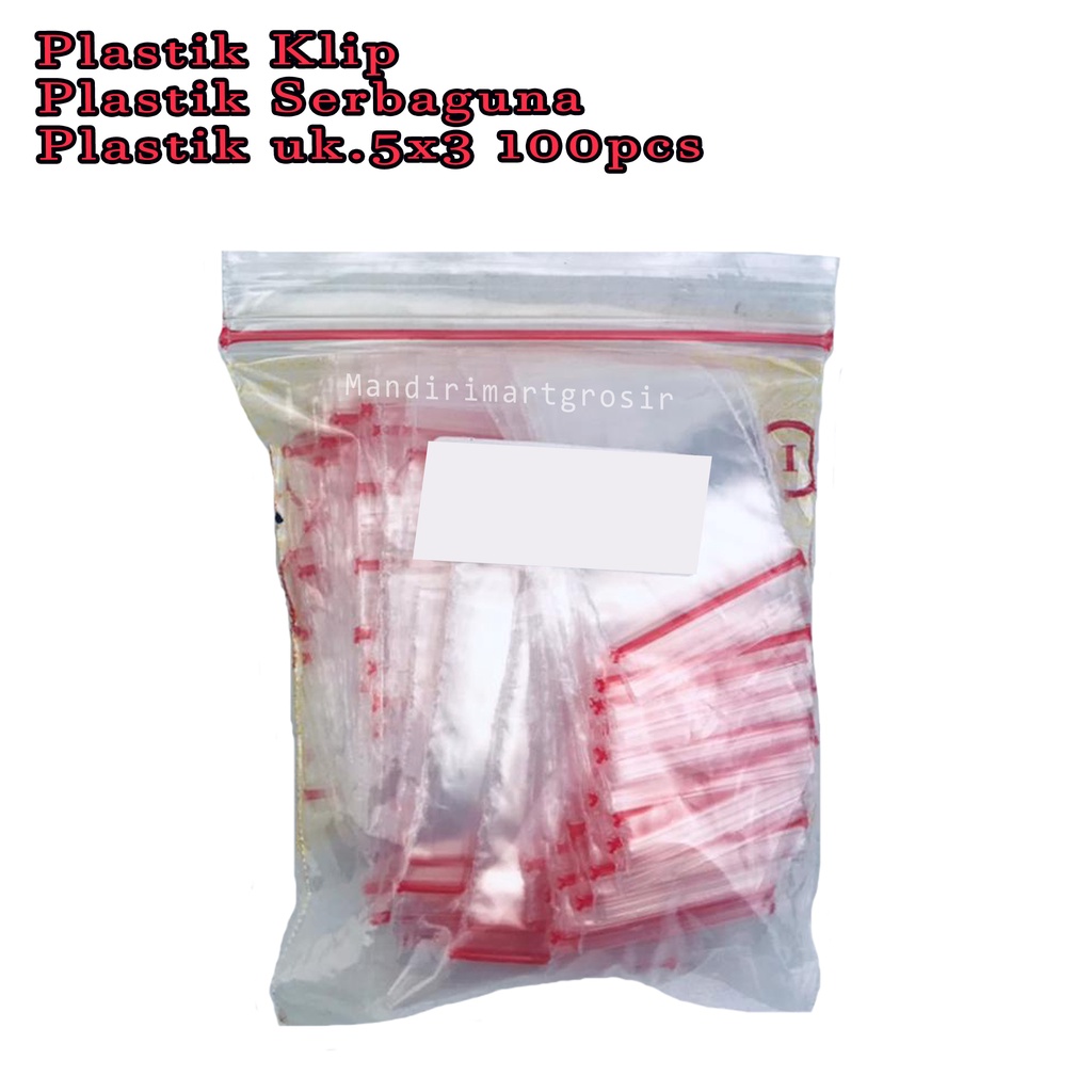 Plastik Serbaguna *Plastik Klip * Plastik uk.5x3 100pcs*