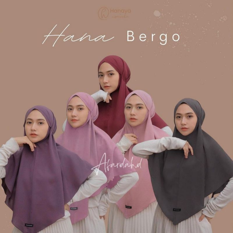 (READY STOCK) Hana bergo - hijab instan ORI HanayaScarves X Nisacookie