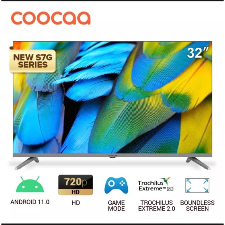 TV LED Android Coocaa 32 Inch - Digital TV - Android 10 (32S7G)