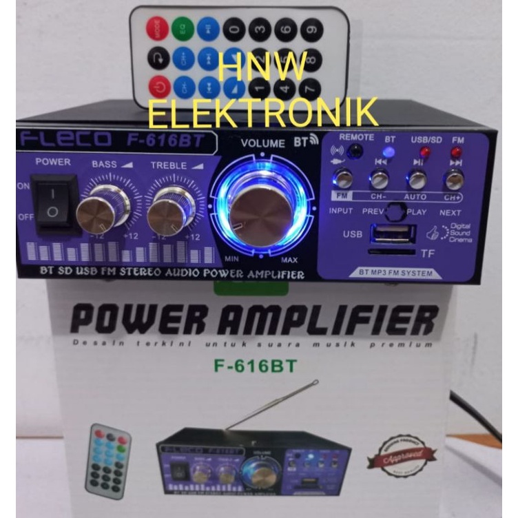 power ampli amplifier karaoke Fleco USB BLUETOOTH MP3 BT 616 AC DC