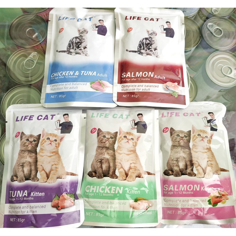 Lifecat Pouch Sachet 85 gram Makanan Kucing Wetfood Life cat