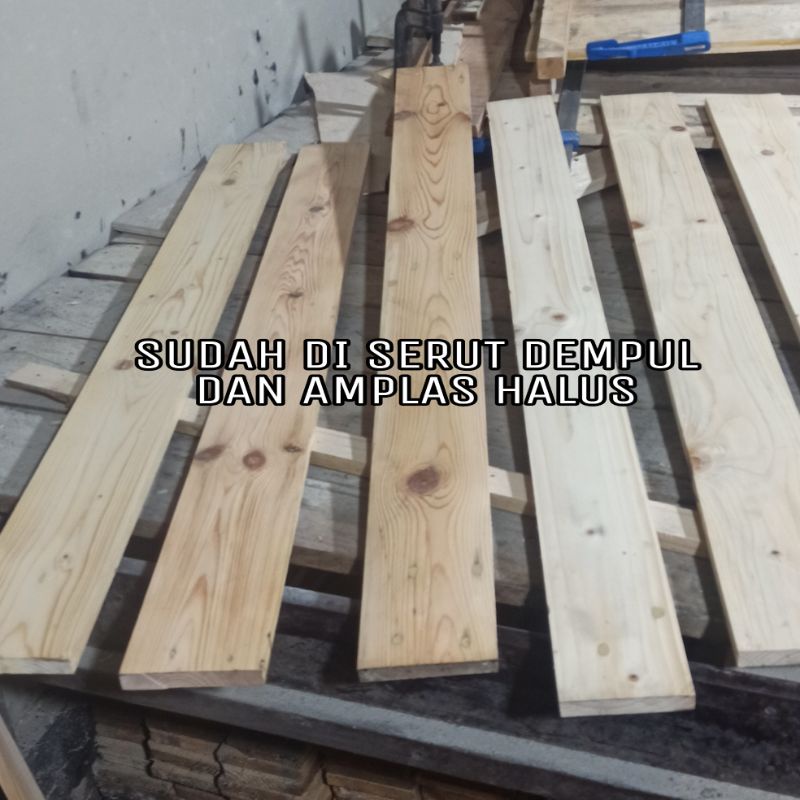 papan kayu jati belanda 100x10x1,5 sudah di amplas