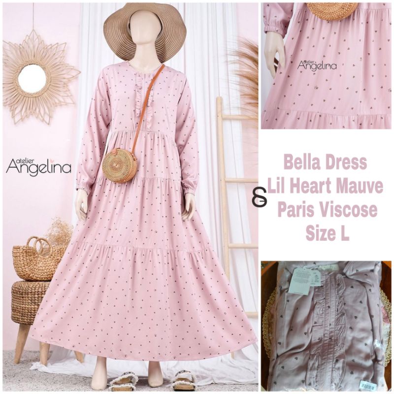 Bella Dress Lil Heart Dusty Mauve Atelier Angelina Size L