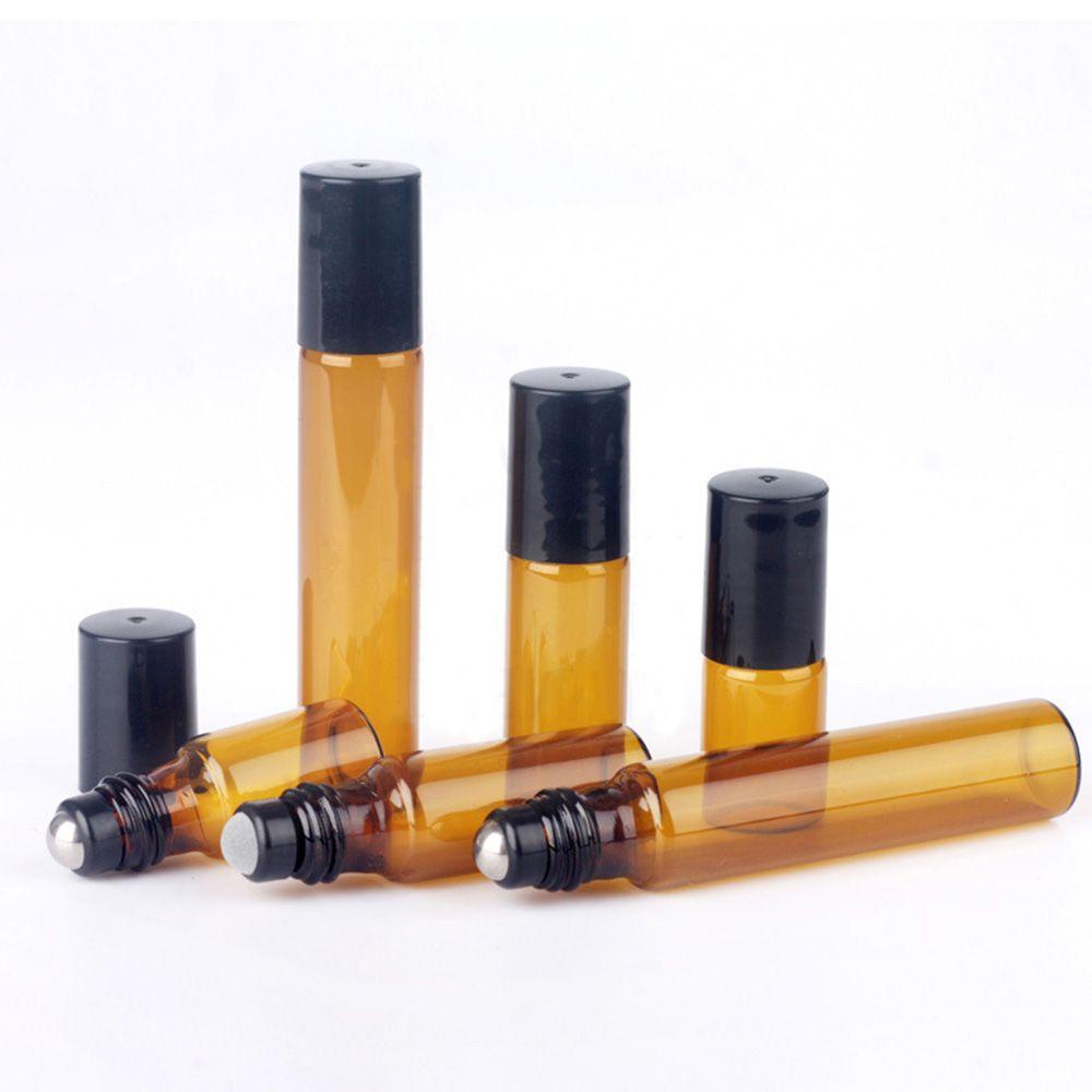 Rebuy Botol Isi Ulang 5Pcs /set Brown Bottle Essential Oil Reusable Vial