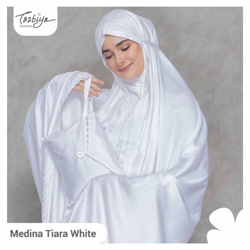 MUKENA TAZBIYA RENDA KHAZZANAH WHITE ALLSIZE MUKENA UMROH &amp; HAJI