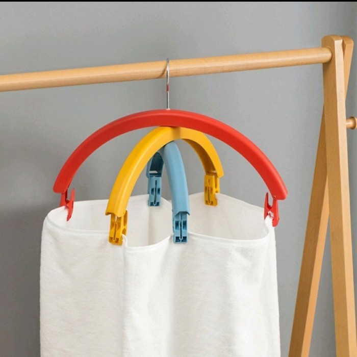 Rainbow Travelling Hanger set / stand hanger gantungan baju celana