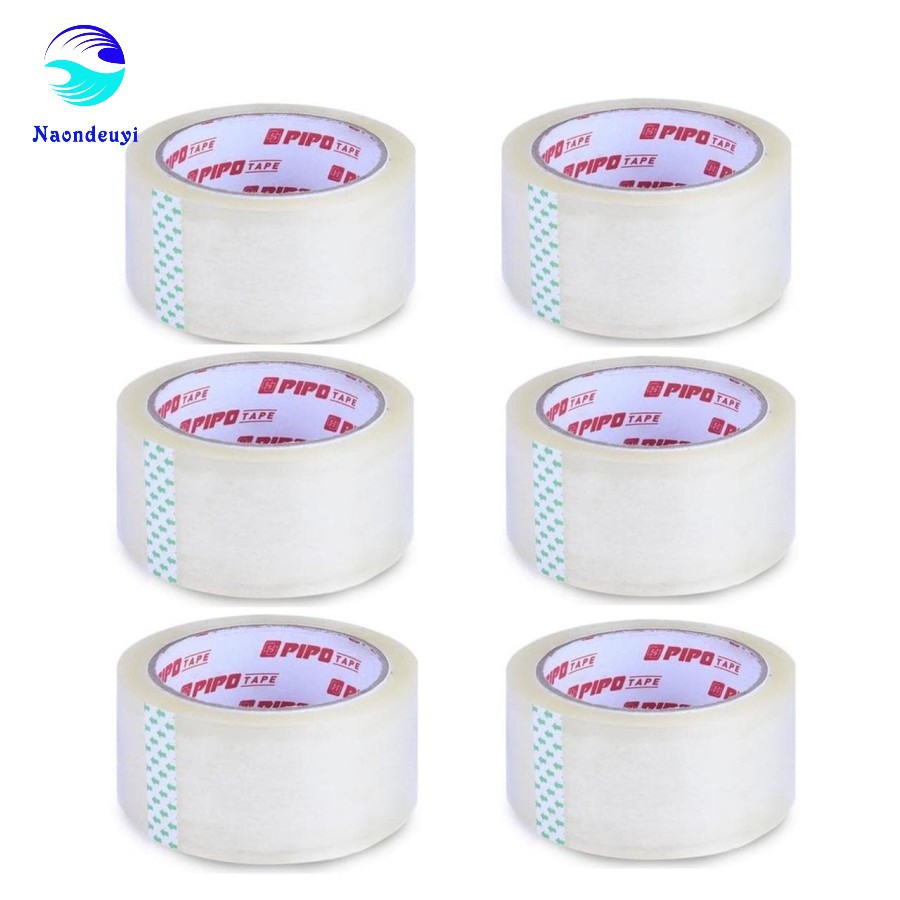 

Lakban murah kualitas bagus 60 yard 2 inch merek PIPO isi 6 Pc