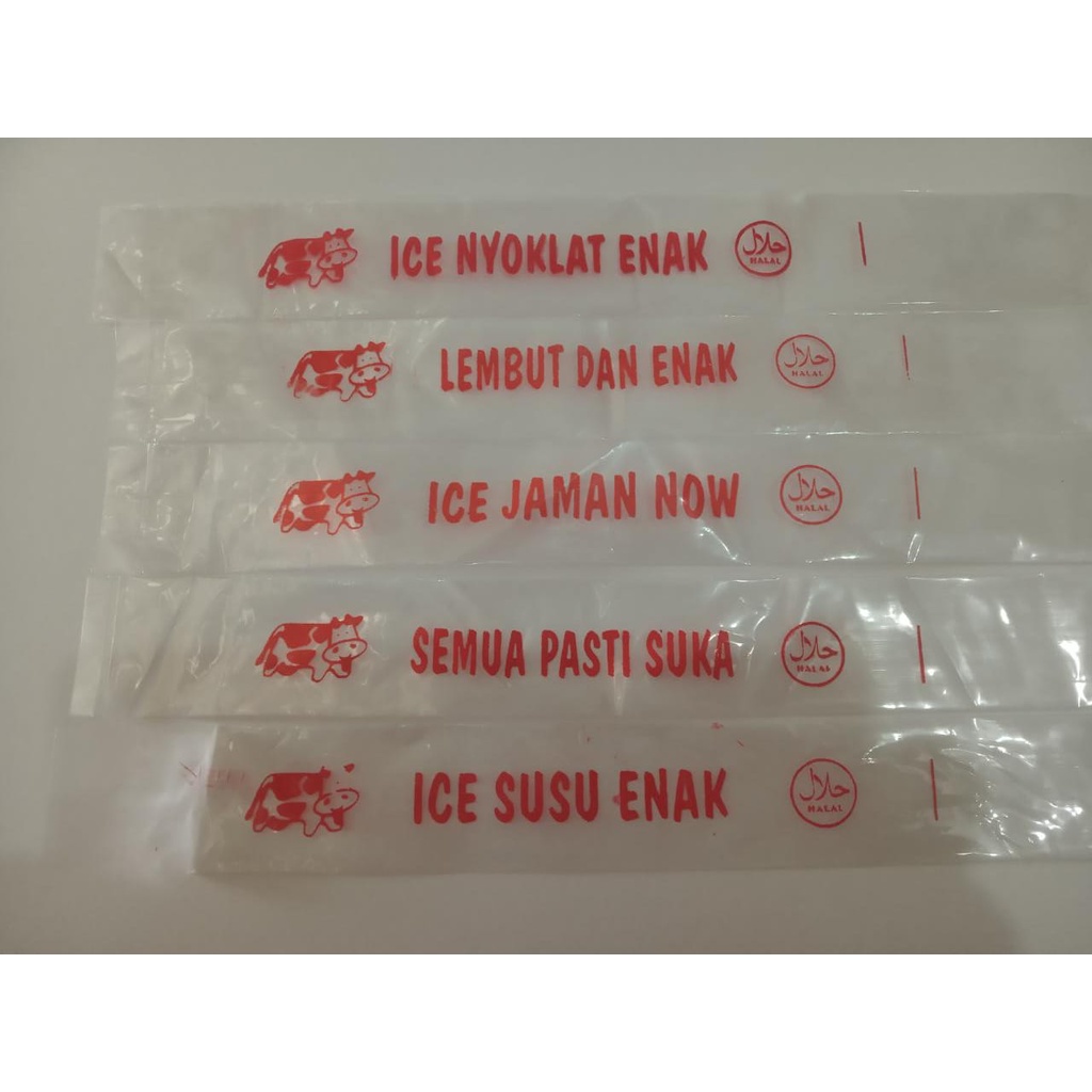 500 Gram plastik mambo sablon merah 3 x 23 cm