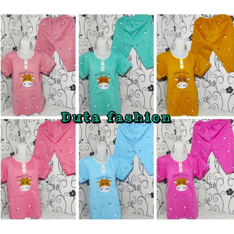 BAJU TIDUR KULOT TESSA - PIYAMA 3/4 JUMBO TESSA