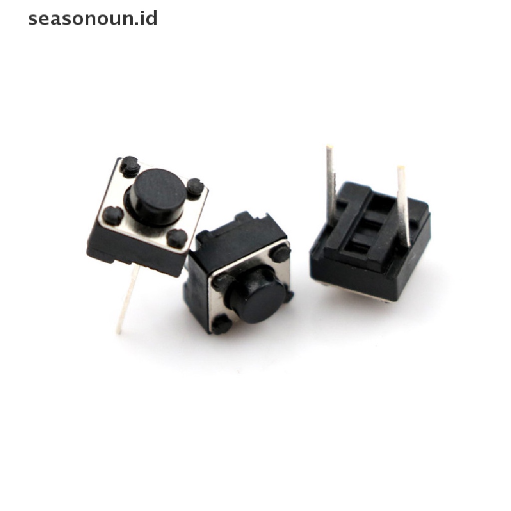 20pcs Tombol Tekan Momentary Tactile Tactile 2 Pin Switch DIP 6x6 x 5mm