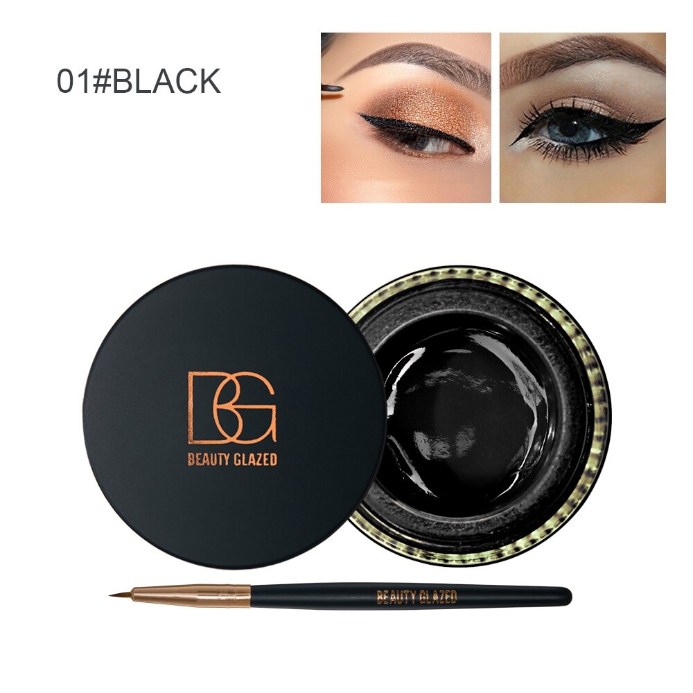 Beauty Glazed Eyeliner Gel Fixline Waterproof Longlasting Eyeliner Beauty Glazed Eyeliner Fixline Beauty Glazed