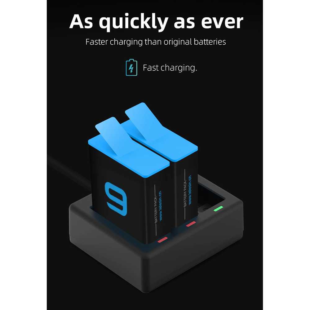 Telesin Baterai GoPro Hero 9 1750mAh - GP-BTR-901-Hitam