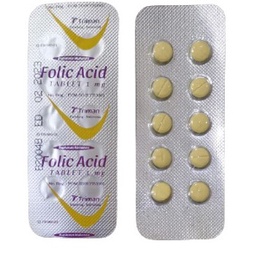 Folic Acid Asam Folat 1 mg Strip 10 Tablet Asam Folat