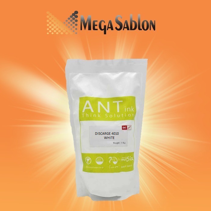 Tinta Kaos Sablon Cat Discharge White 4010 ANTink Cabut Warna Bahan Cat Rubber Waterbase Putih 1KG