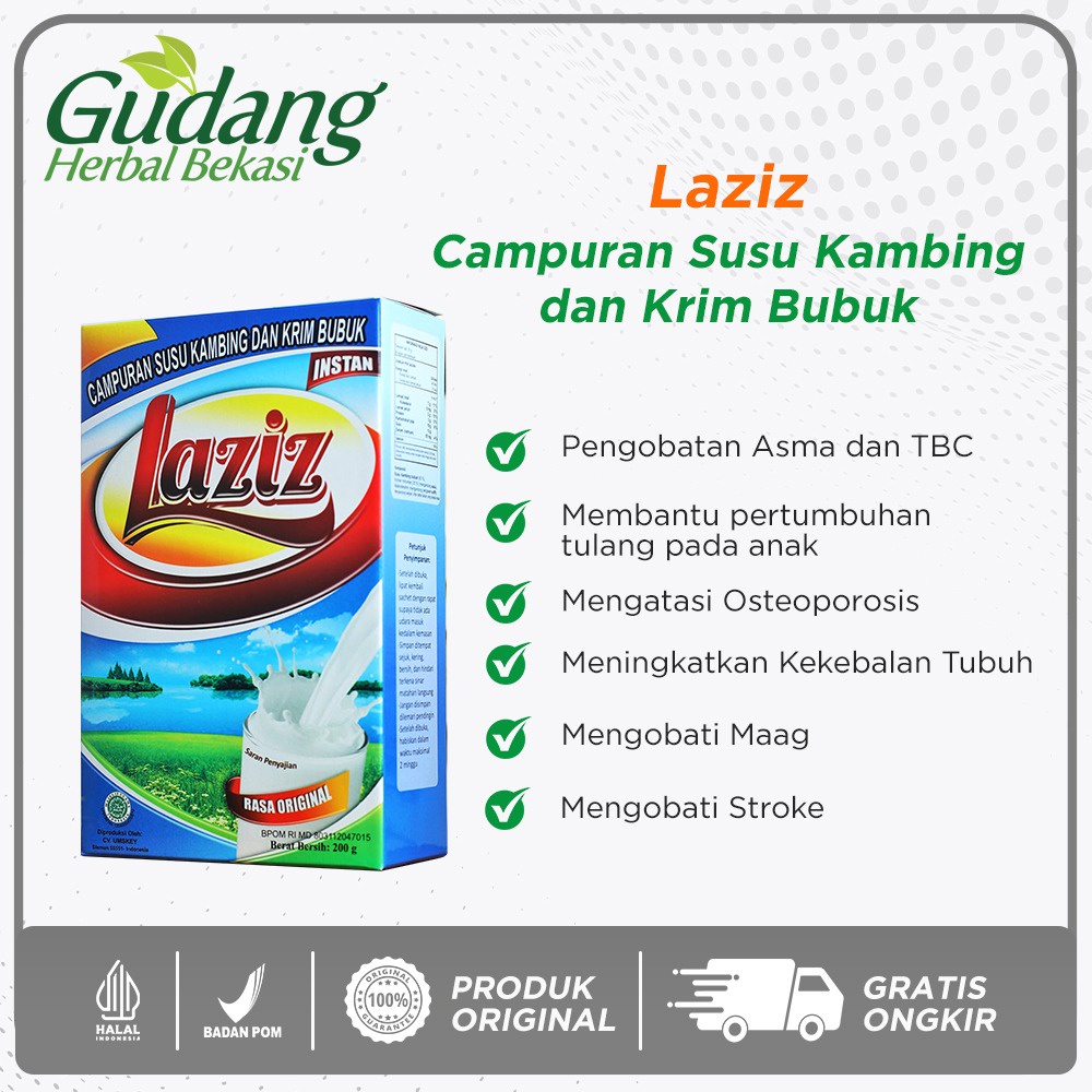 

SUSU KAMBING LAZIZ Kemasan Baru Dan Ijin BPOM susu untuk semua usia