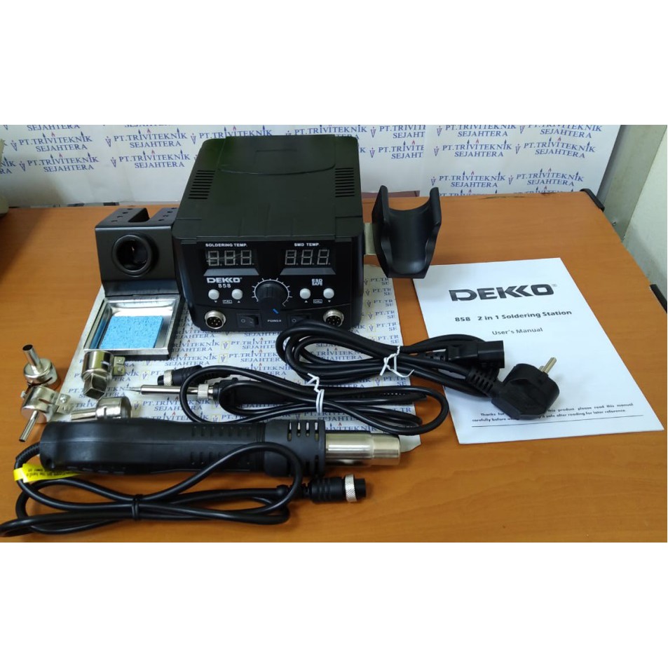 Solder Station Plus Hot Blower Digital Dekko 858,air heater solder uap panas
