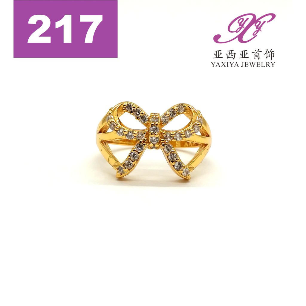 

Cincin Pita Lapis Emas Zircon Perhiasan imitasi Gold 18K Yaxiya Jewelry 217