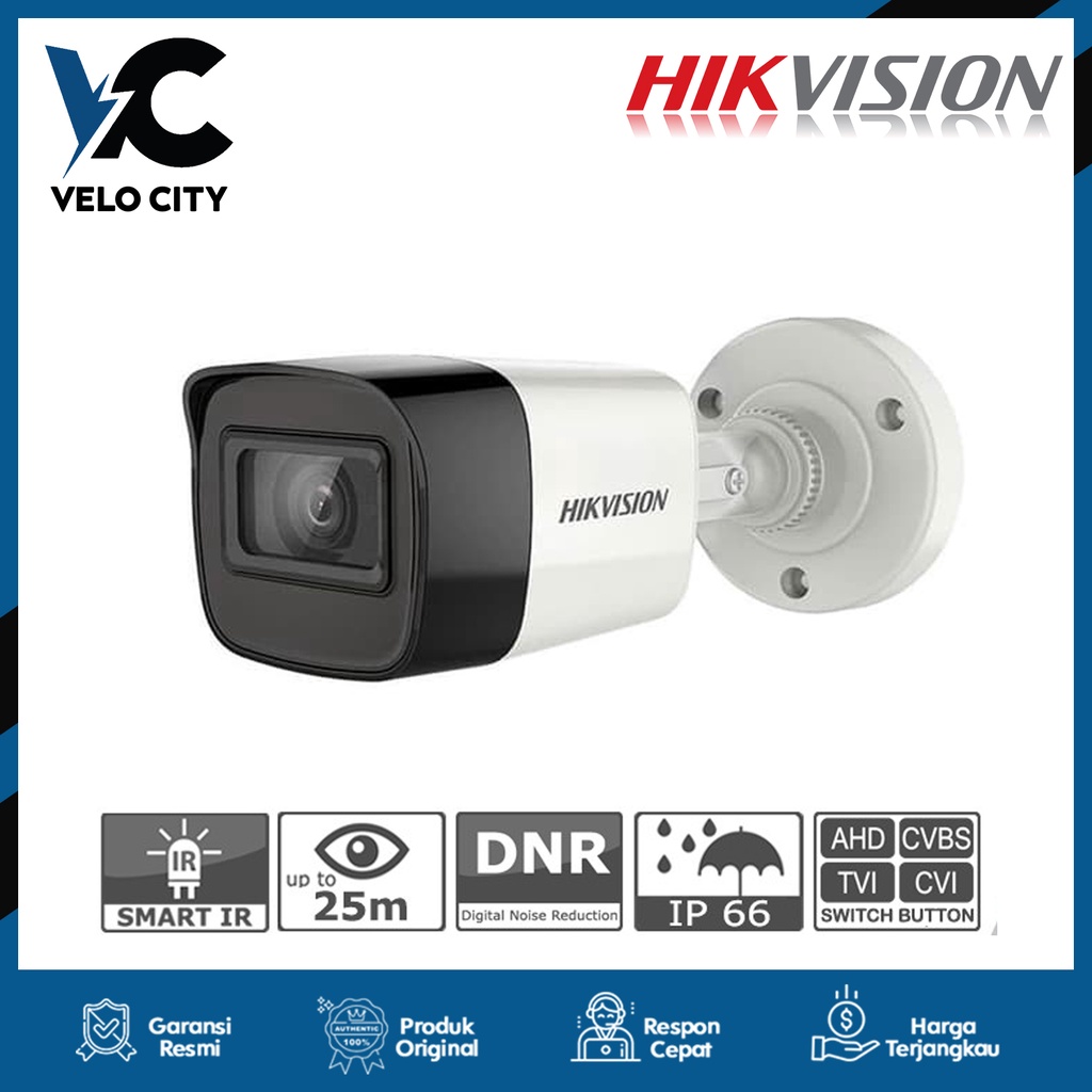 CCTV HIKVISION Outdoor 2MP DS-2CE16DOT-ITPF Hik Vision DS 2CE16DOT ITPF - Garansi 2th
