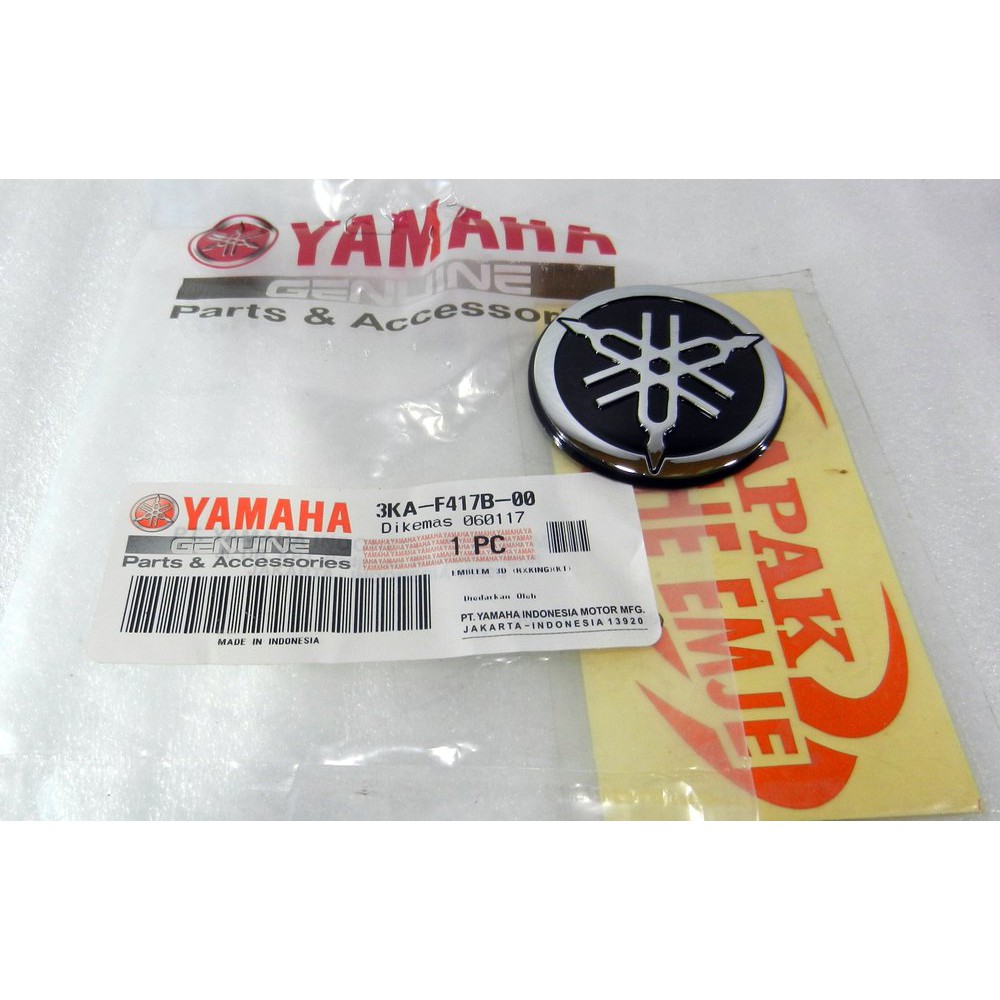 SERBA ORI EMBLEM GARPUTALA  TANGKI RX KING YAMAHA ORIGINAL DIAMETER 4 CM WARNA CROM LAPAK PAKDHE EM