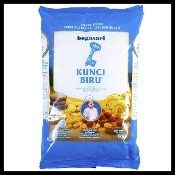 

Tepung Terigu Kunci Biru 1Kg, 1Dus