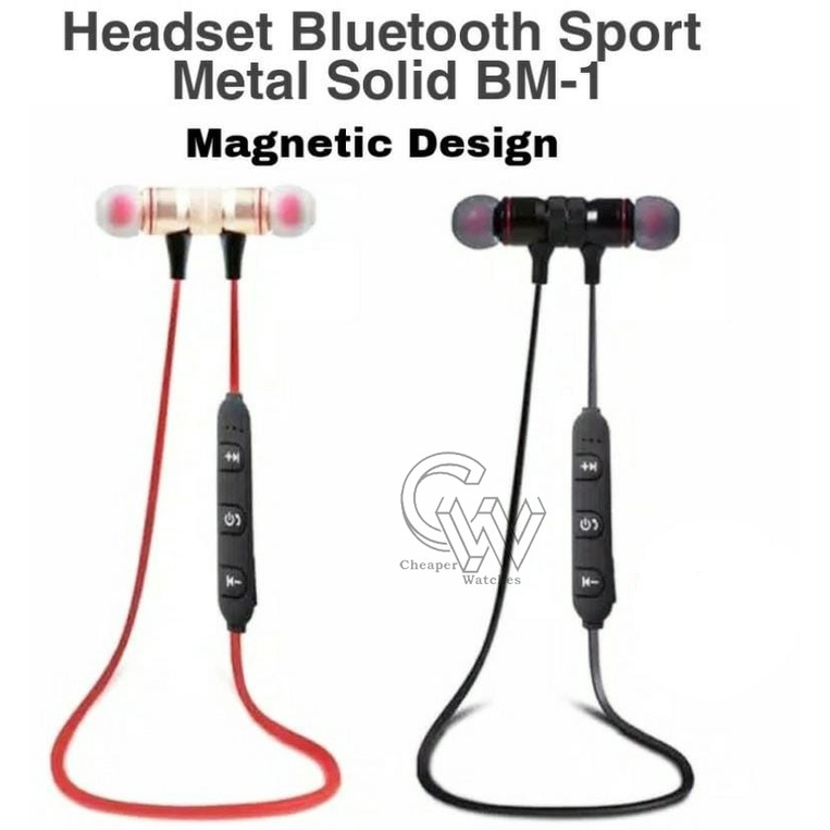 Cheaper-Headset Bluetooth Magnetic Sport Extra Bass Handsfree Termurah